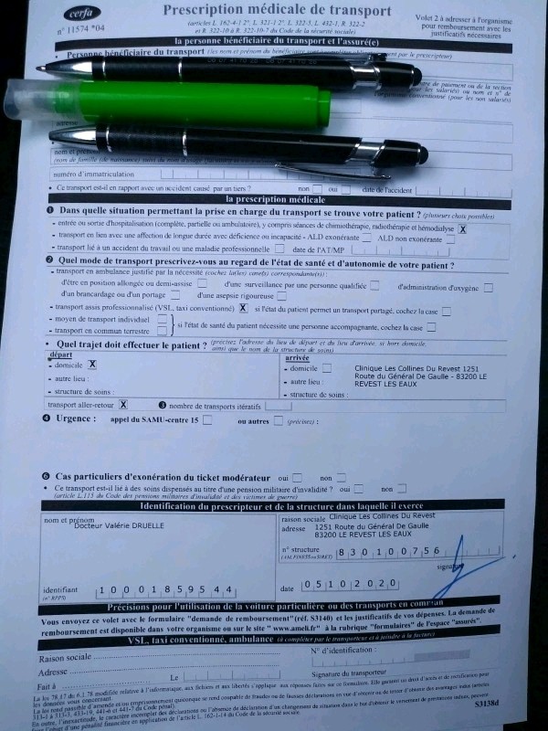 Recherche conventionné TAXI VSL du PRADET pour une cliente de la GARDE dans le VAR en médical